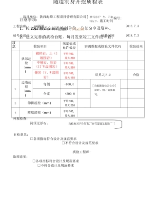 隧道工程资料样板