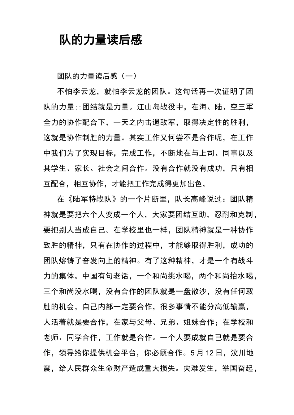 团队的力量读后感_第1页