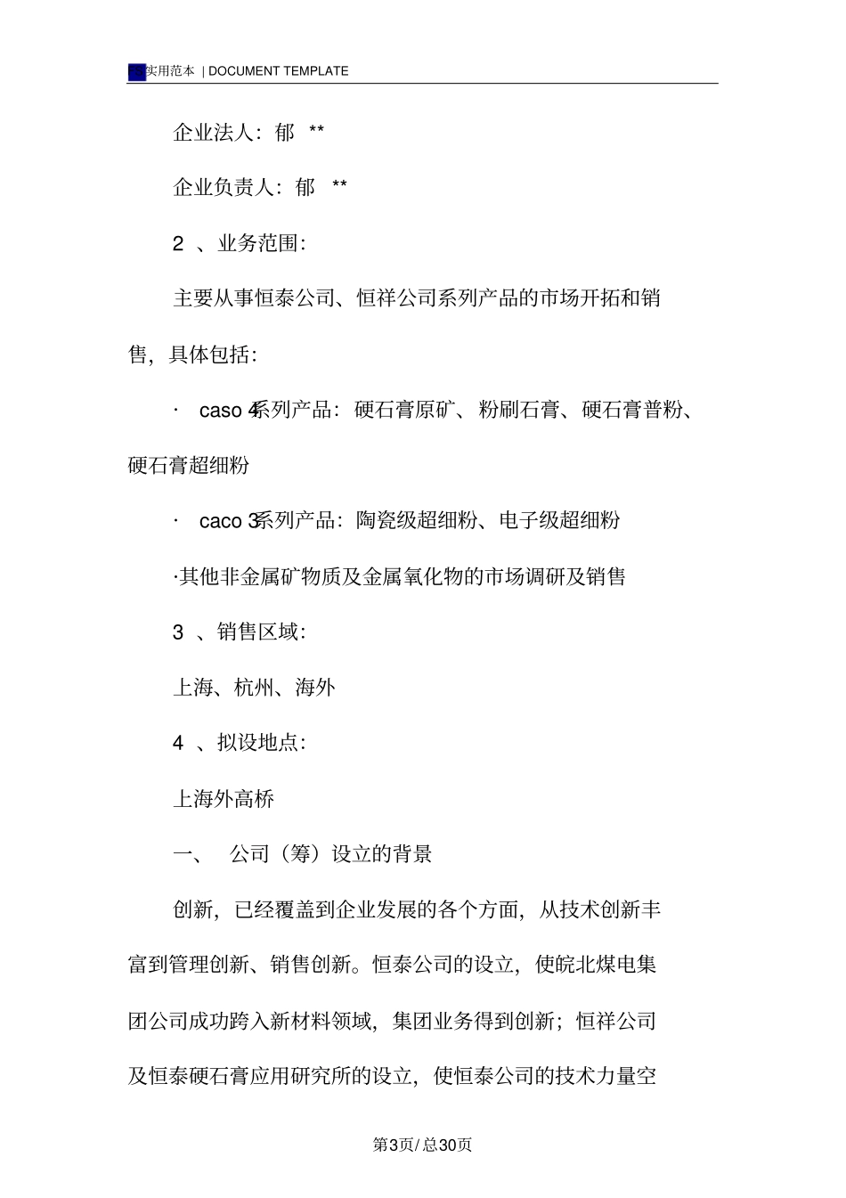 贸易有限公司可行性研究报告范本_第3页