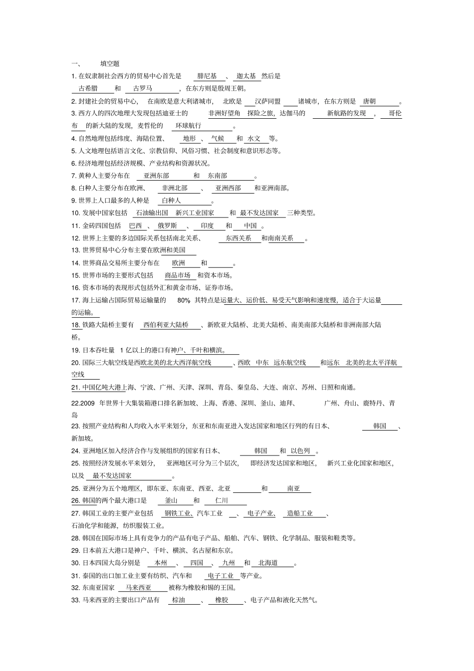 贸易地理复习题_第1页