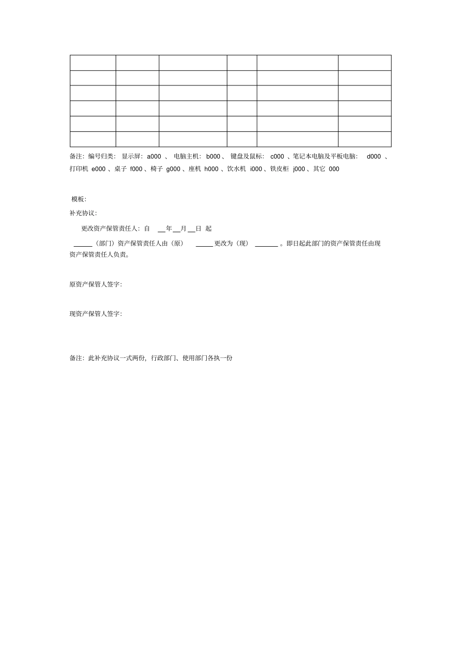 资产保管责任书_第2页