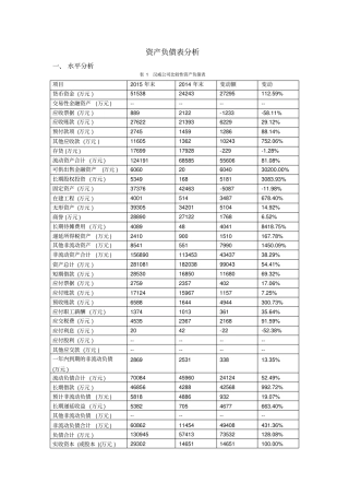 资产负债表分析