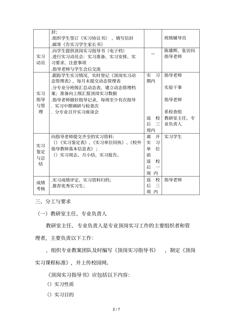 资源工程系届毕业生顶岗实习工作方案_第2页