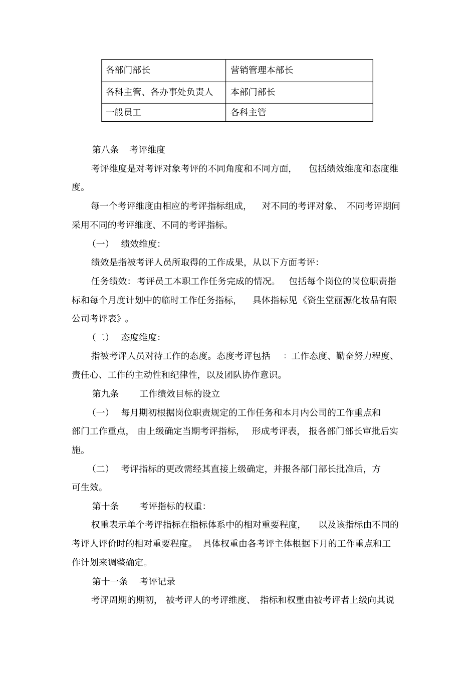 资生堂绩效考评体系设计方案说明_第3页