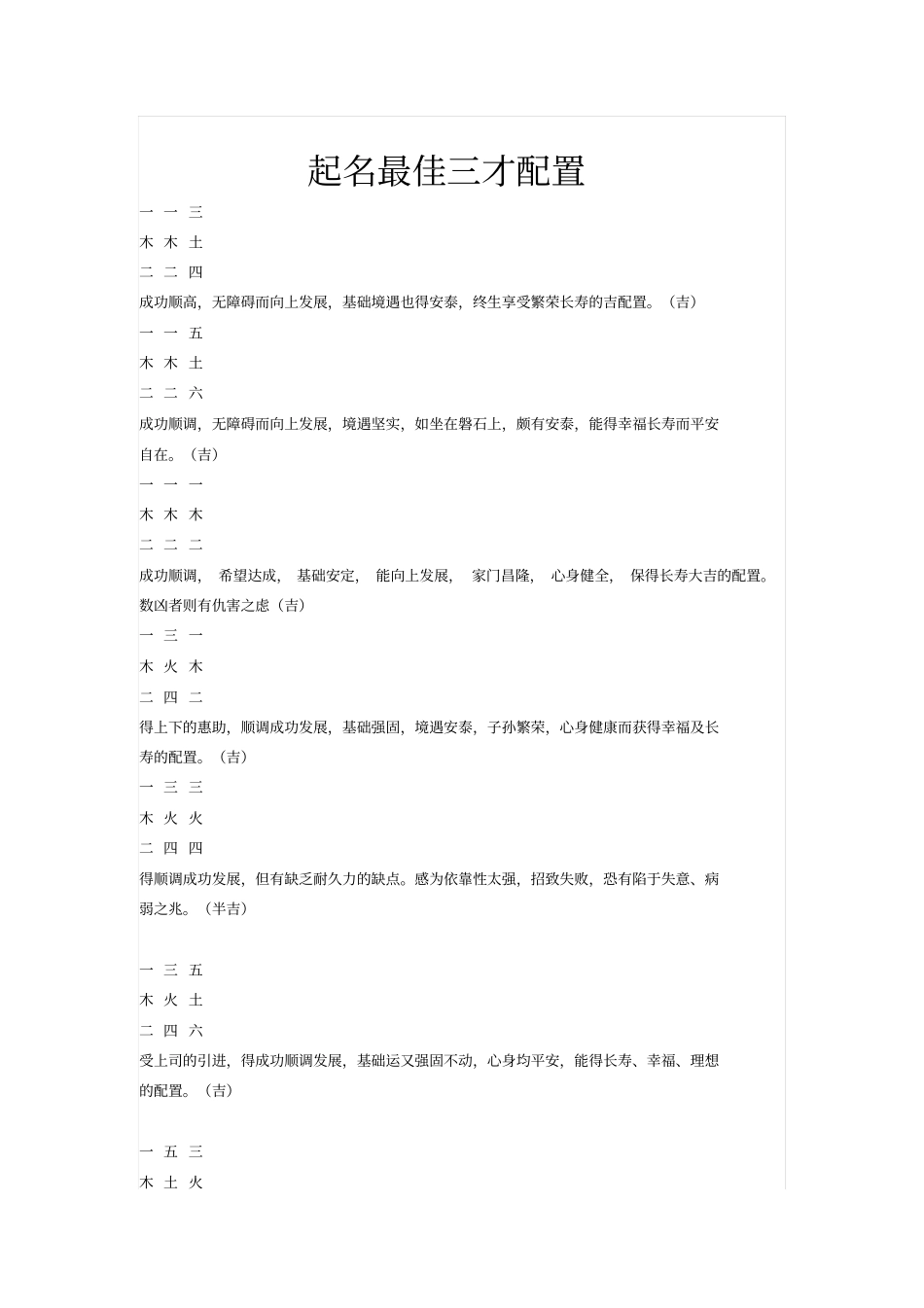 起名必备最佳三才配置_第1页