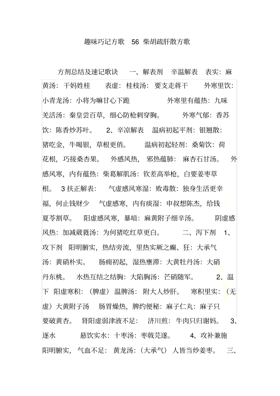 趣味巧记方歌5柴胡疏肝散方歌_第2页