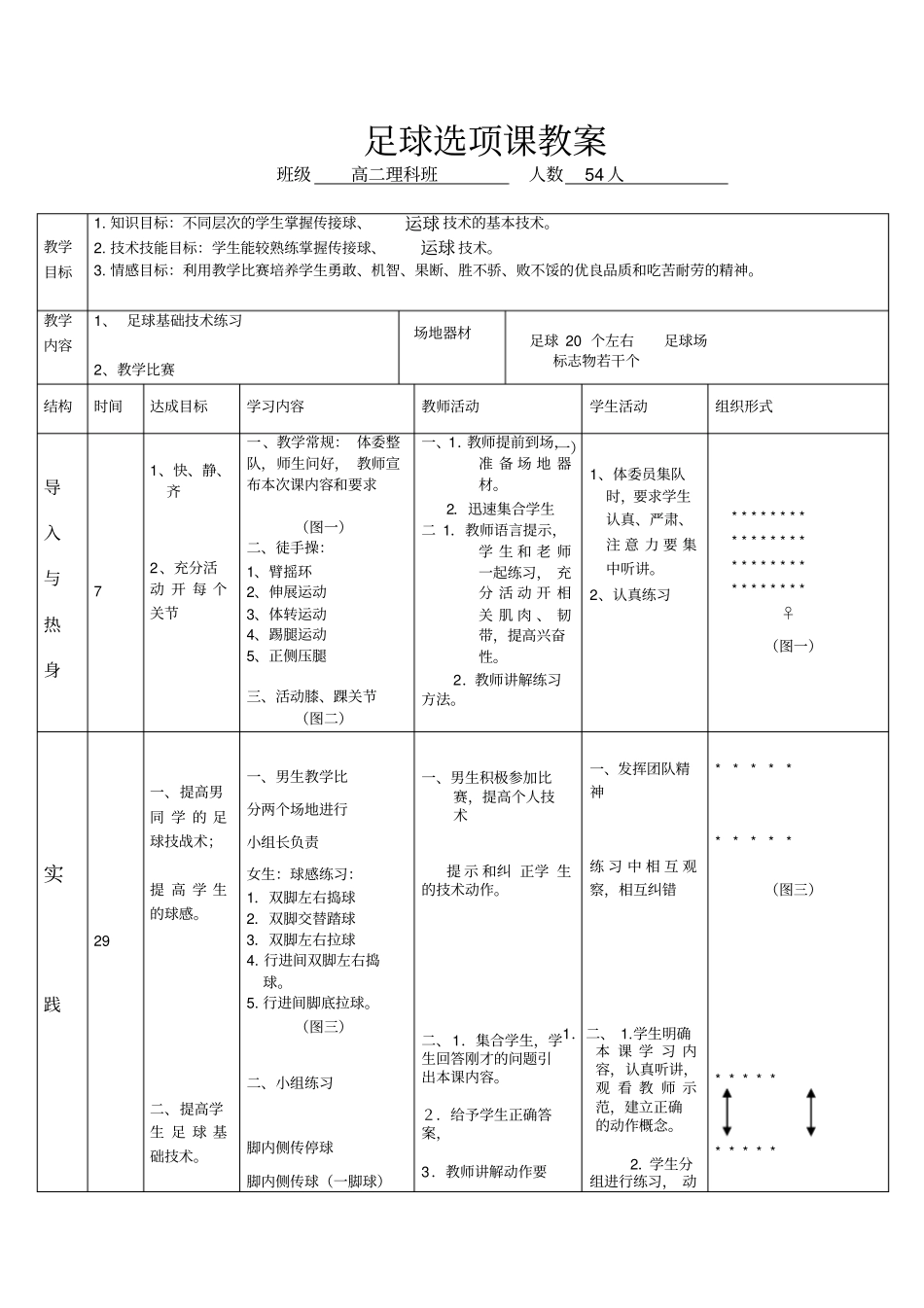足球基础技术教学设计_第3页