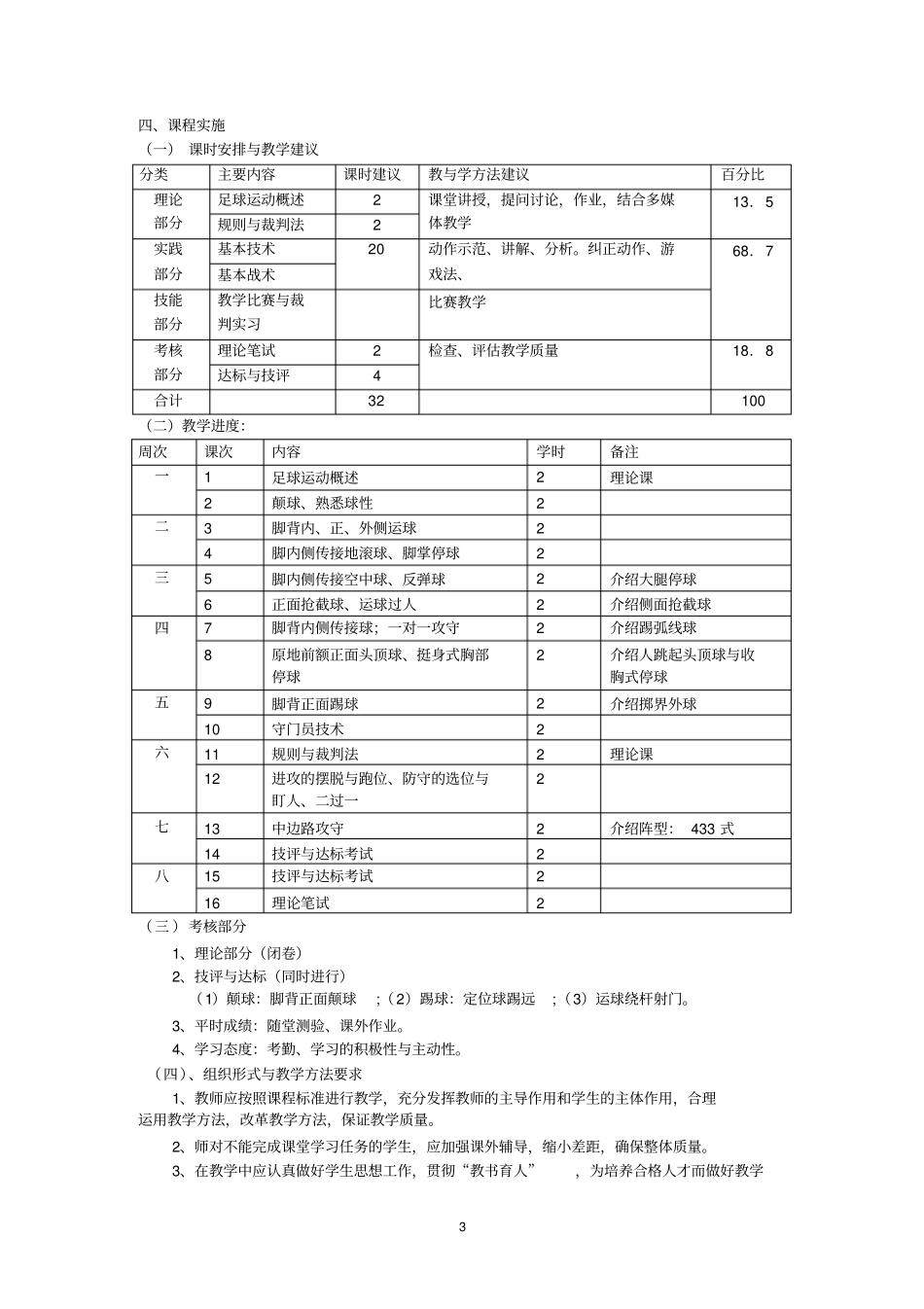 足球必修课程标准_第3页