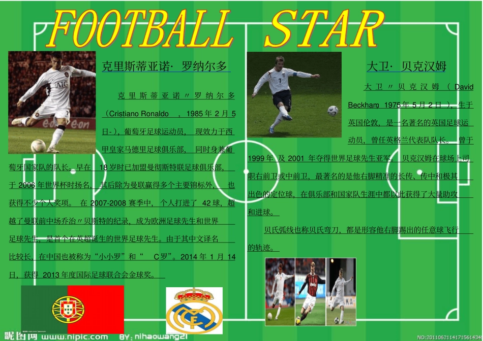 足球明星手抄报_第1页