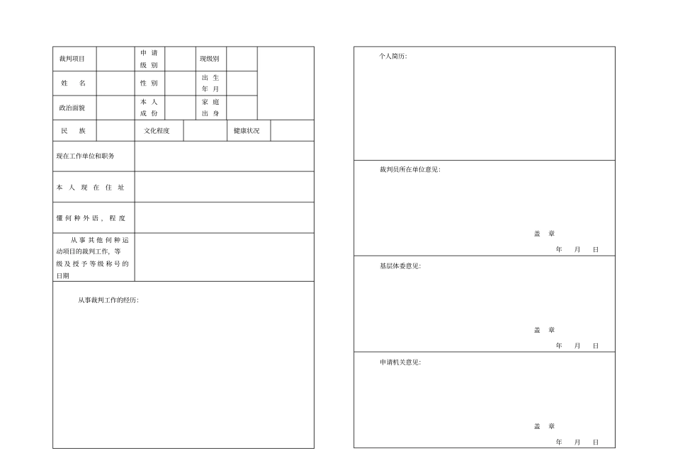 足球裁判员等级申请表_第2页