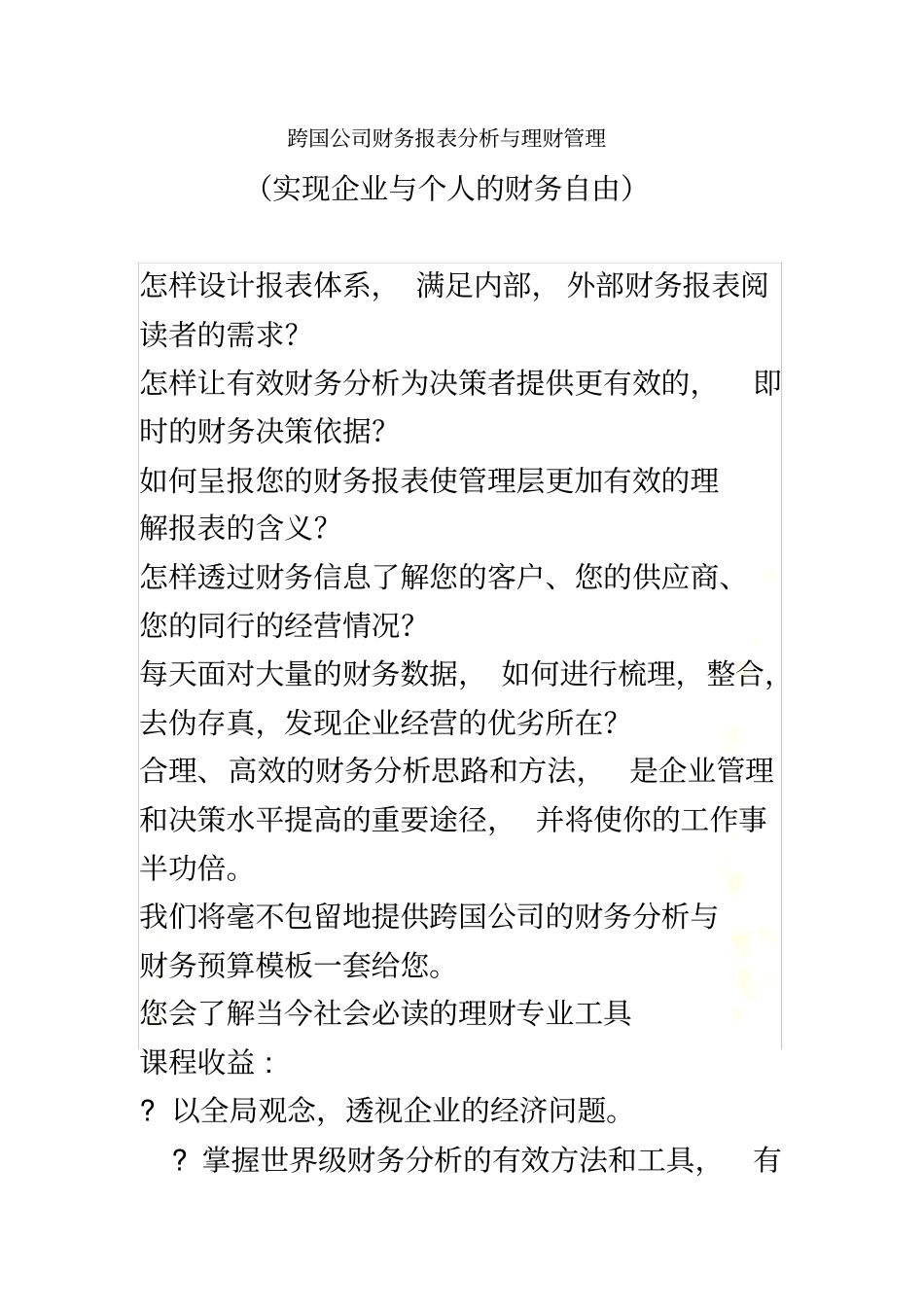 跨国公司财务报表分析与理财管理_第2页