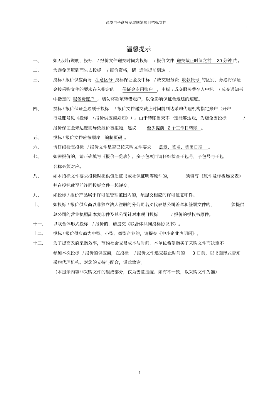跨境电子商务发展规划项目招标文件_第2页