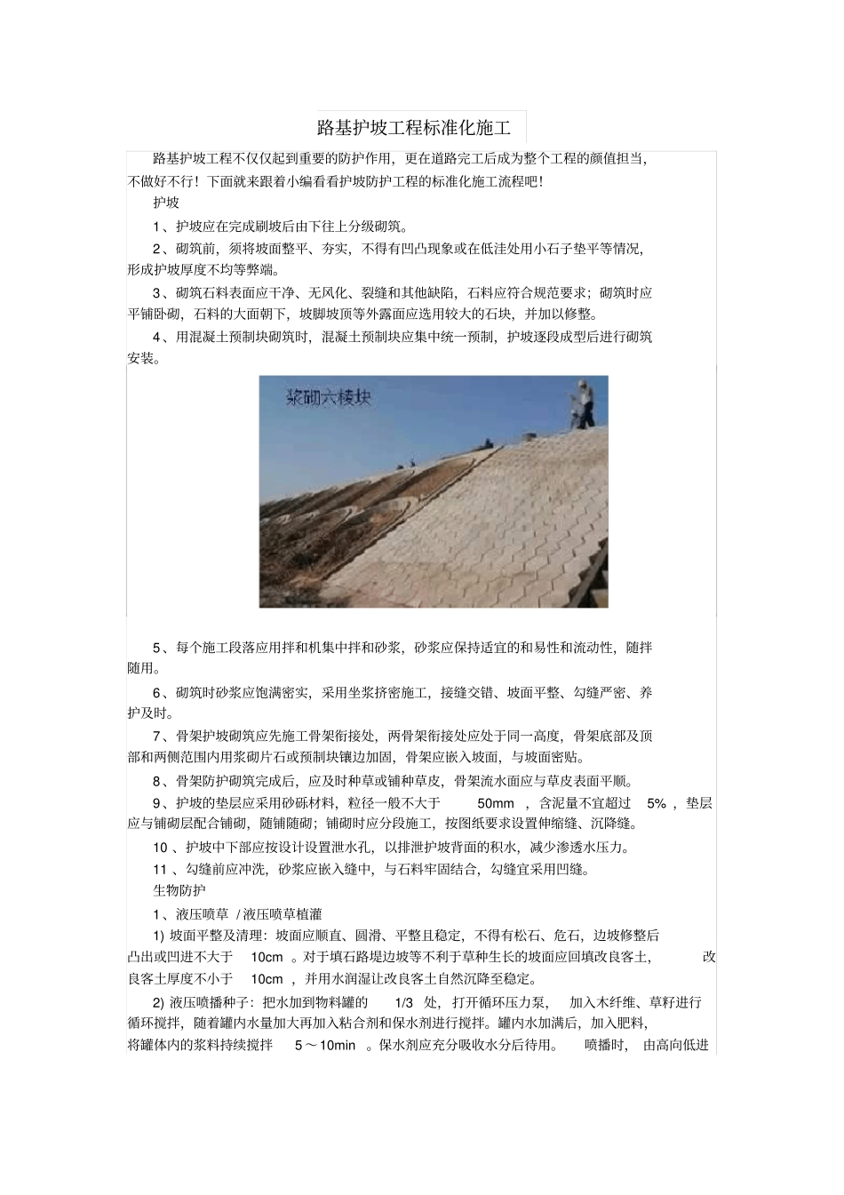 路基护坡工程标准化施工_第1页