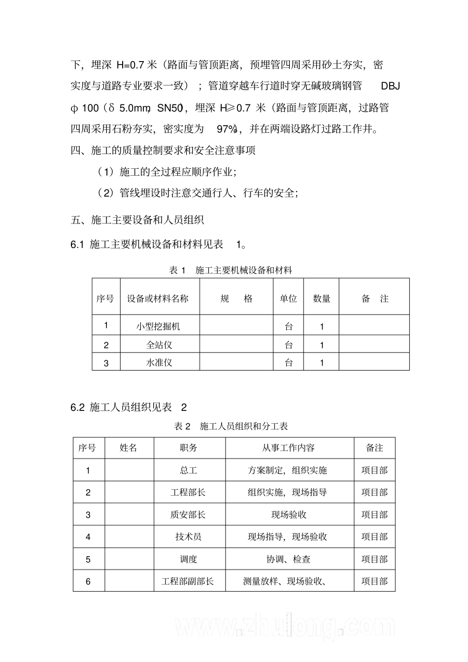 路灯管线开挖埋设专项施工方案_第3页