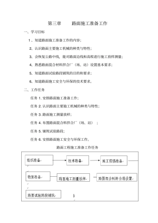 路面施工准备工作