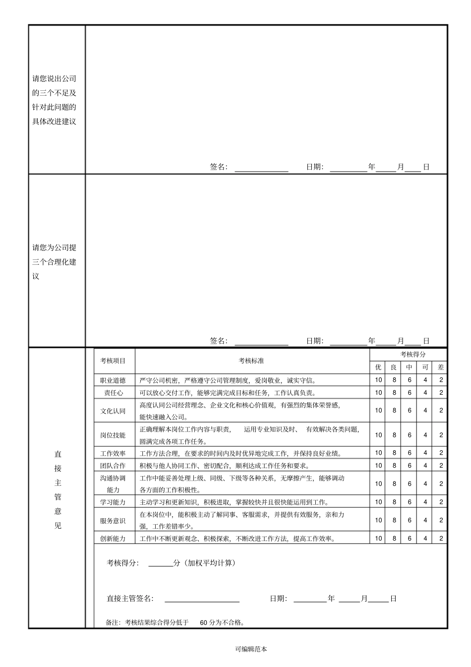 转正申请表员工_第2页
