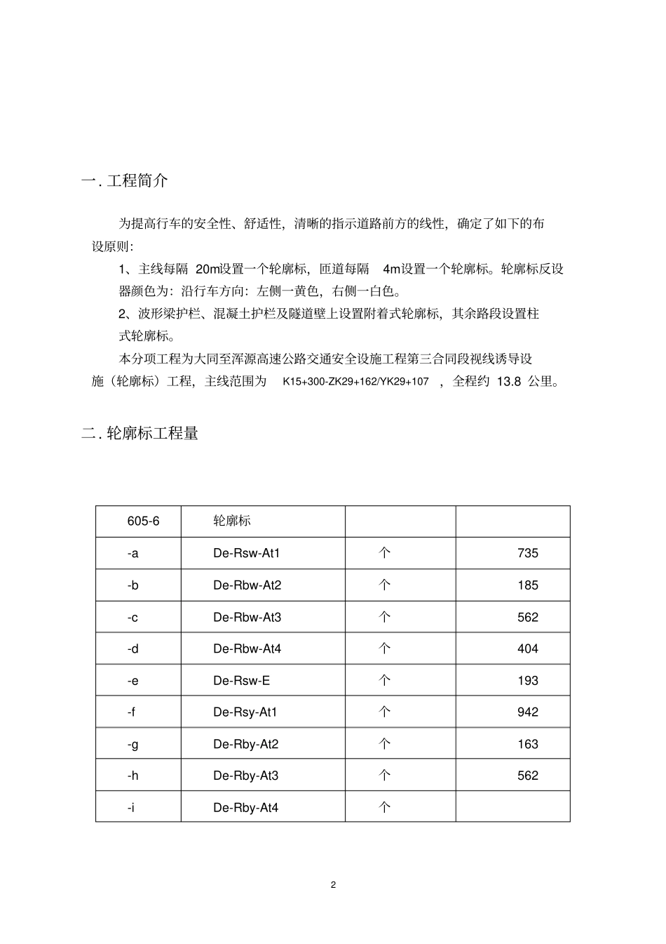 轮廓标工程开工报告_第2页