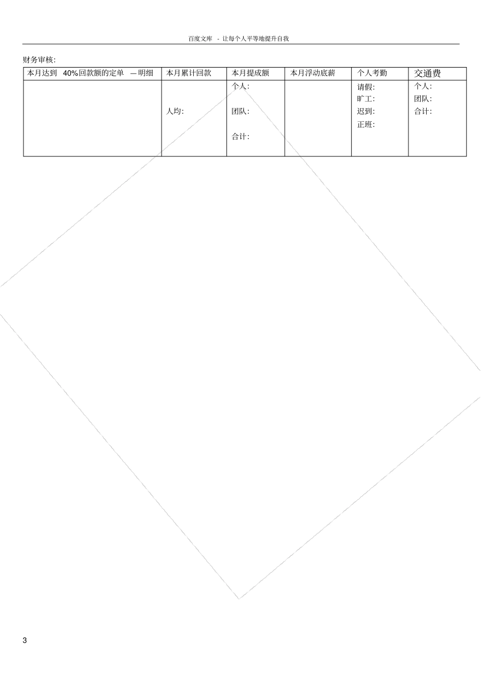软件公司业务销售人员销售指标及业绩考核统计表_第3页
