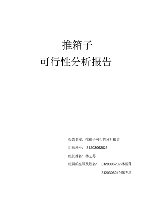 软件工程推箱子游戏可行性分析总结报告