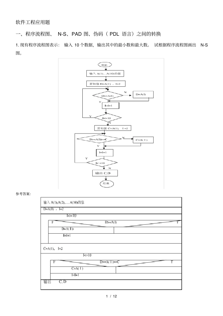 软件工程期末应用题部分_第1页