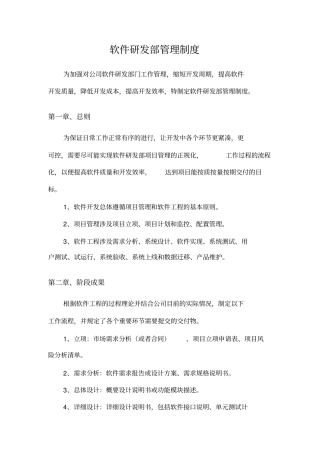 软件研发部管理制度20513