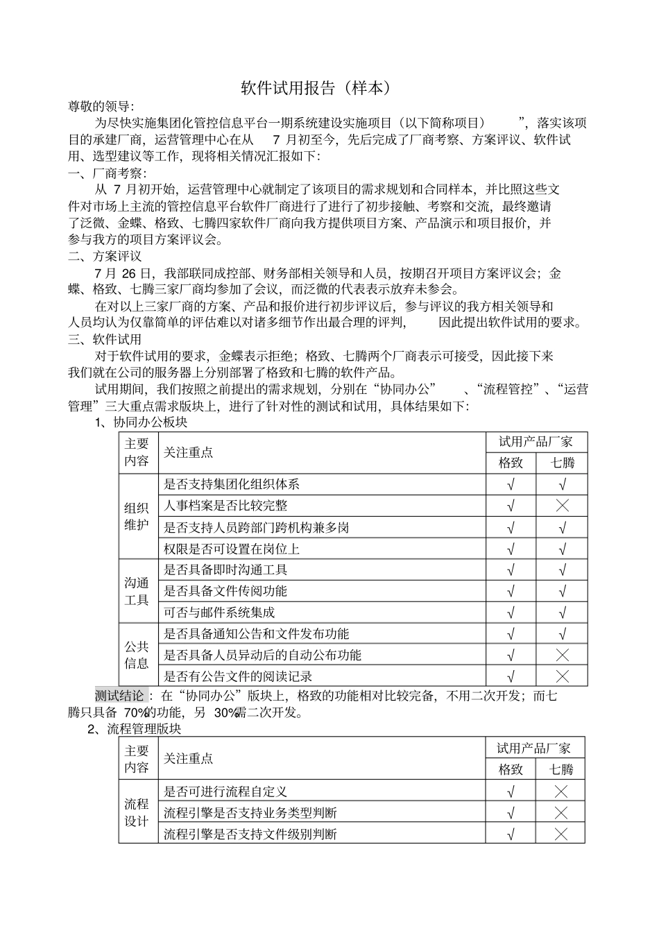 软件试用报告样本_第1页