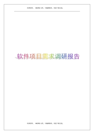 软件项目需求调研报告16p