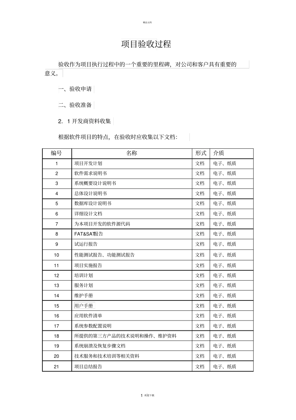 软件项目验收流程各步骤内容_第1页