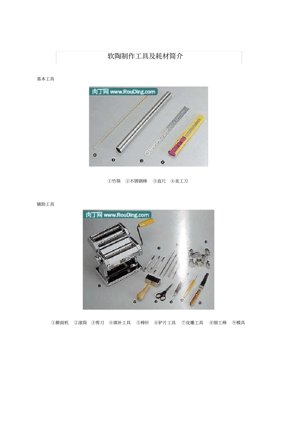 软陶制作工具及耗材简介_第1页