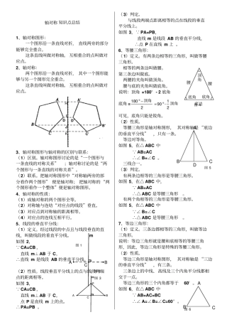 轴对称知识点总结