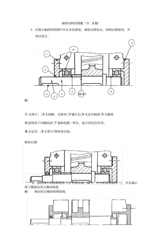 轴系结构改错题