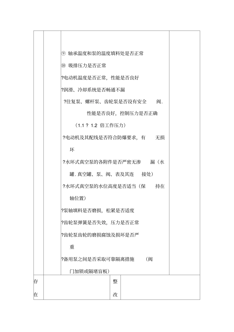 输油泵安全检查表_第2页