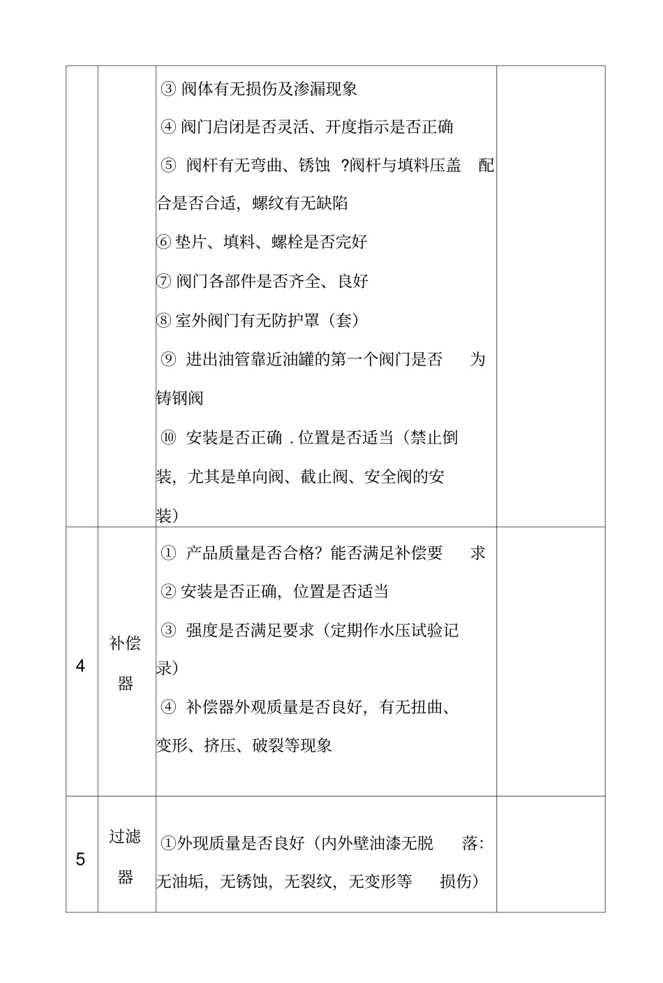 输油管路安全检查表_第3页