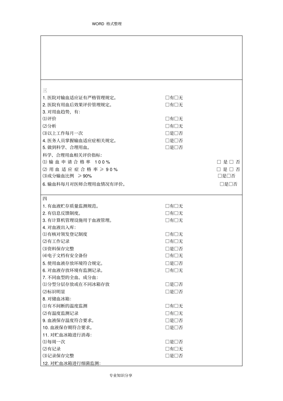 输血管理和持续改进督查表_第2页