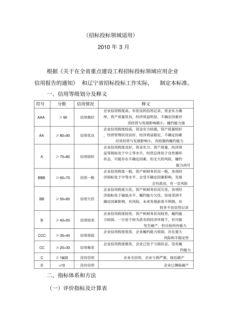 辽宁企业信用评价指导性标准分析_第2页