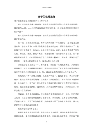 妻子的浪漫旅行