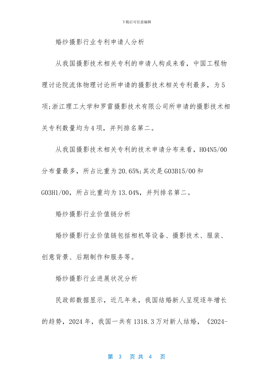 婚纱摄影市场分析_第3页