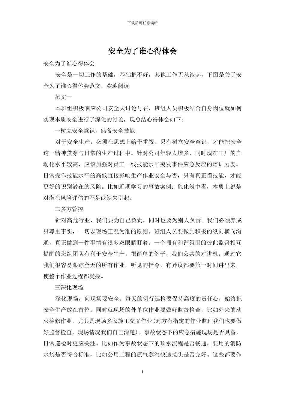 安全为了谁心得体会_第1页