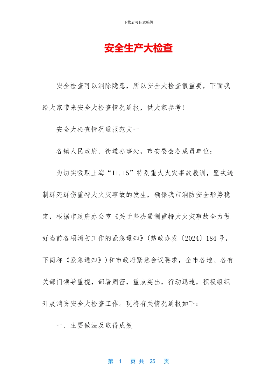 安全生产大检查_第1页