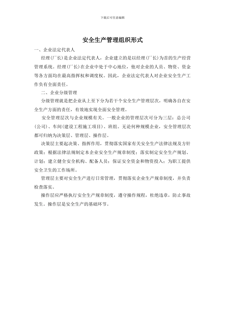 安全生产管理组织形式_第1页