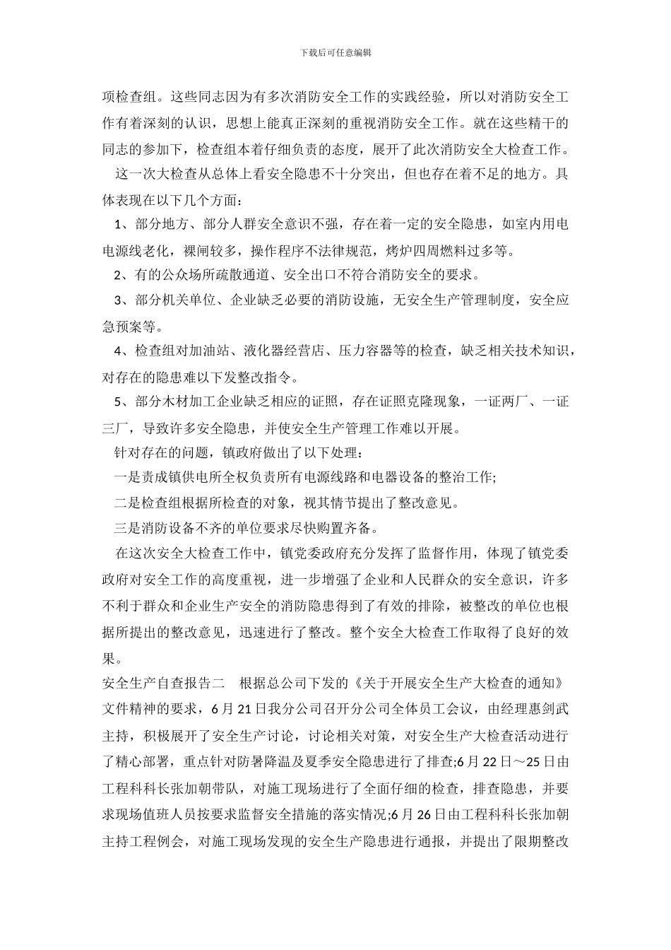 安全生产自查报告_第3页