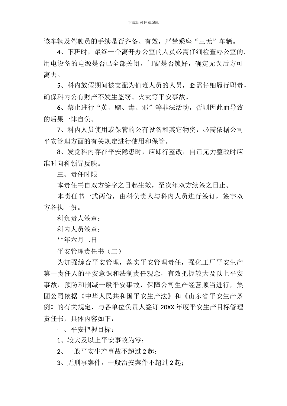 安全管理责任书_第3页