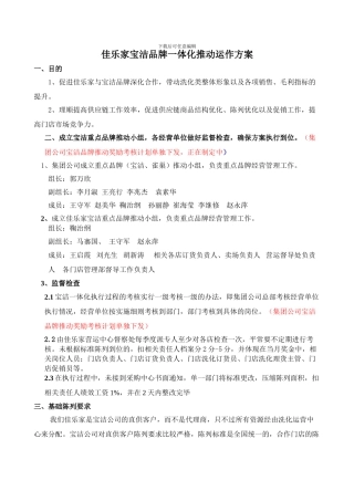 宝洁一体化运作方案