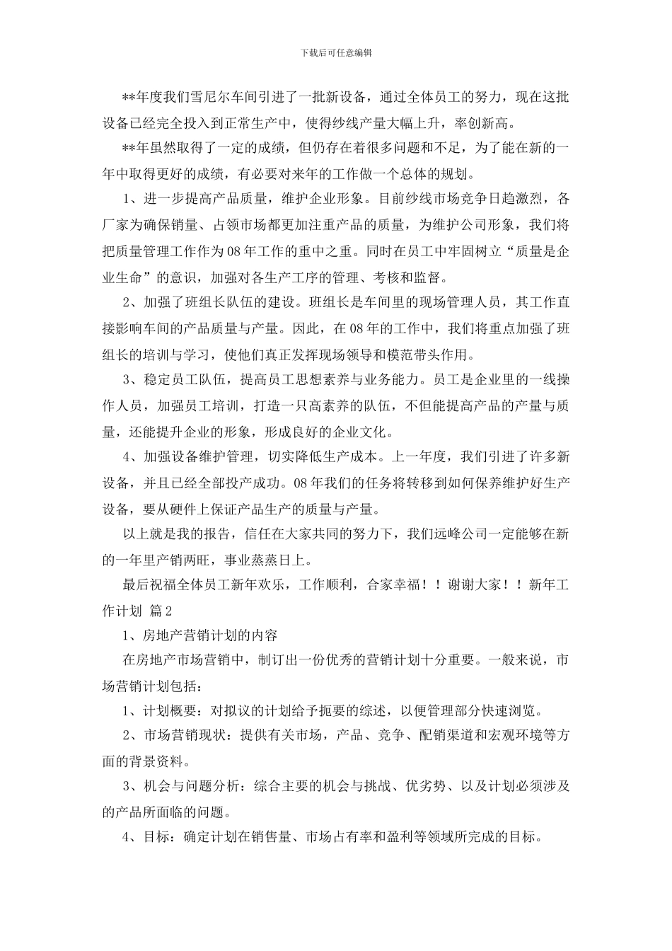 实用的新年工作计划范文9篇_第2页
