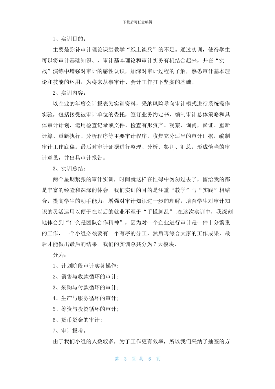 审计实习心得体会范文_第3页