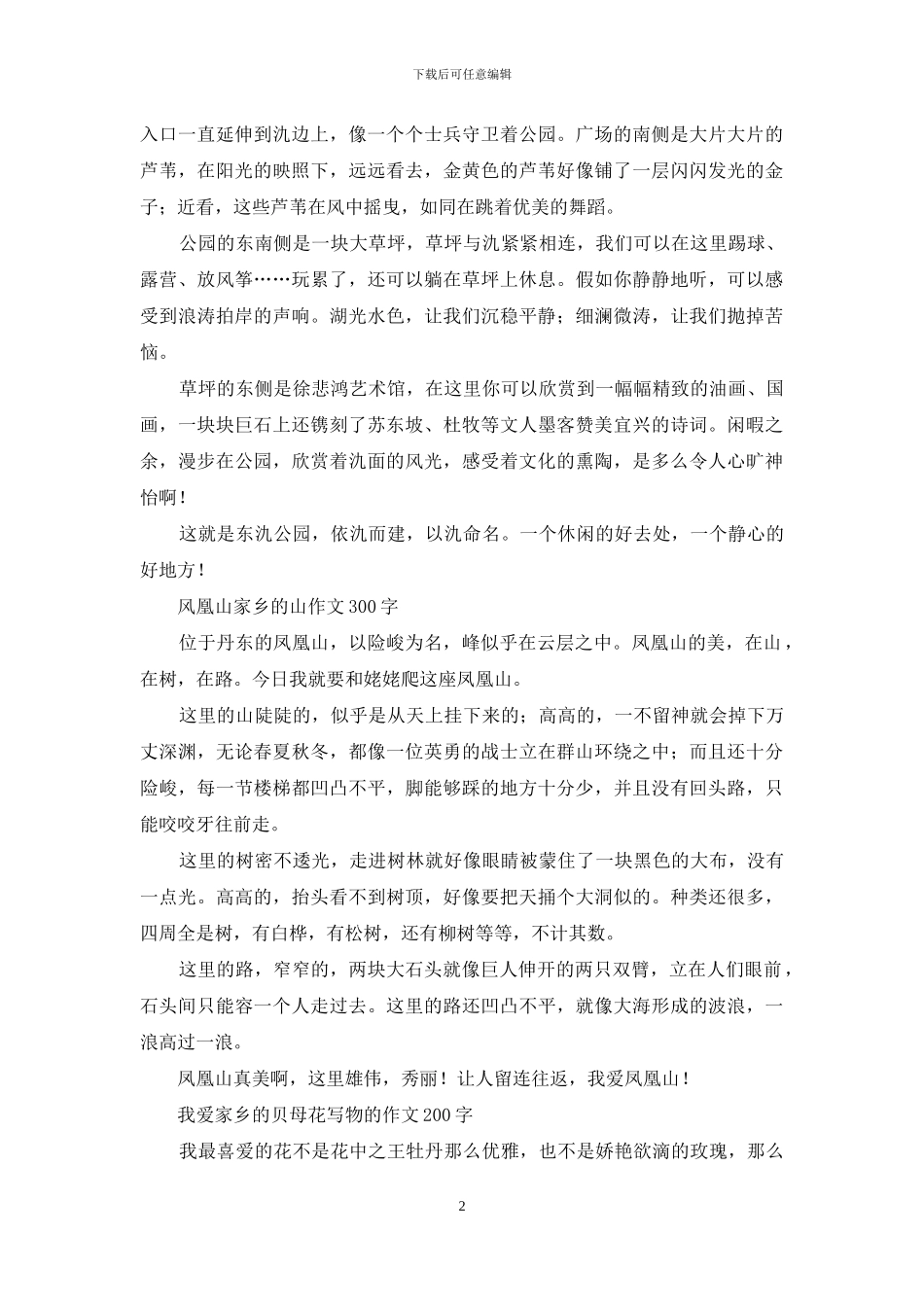 家乡的美景作文_第2页