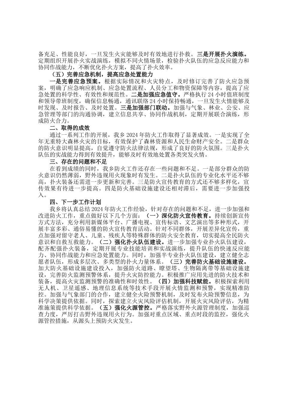 2024年乡防火工作总结_第2页