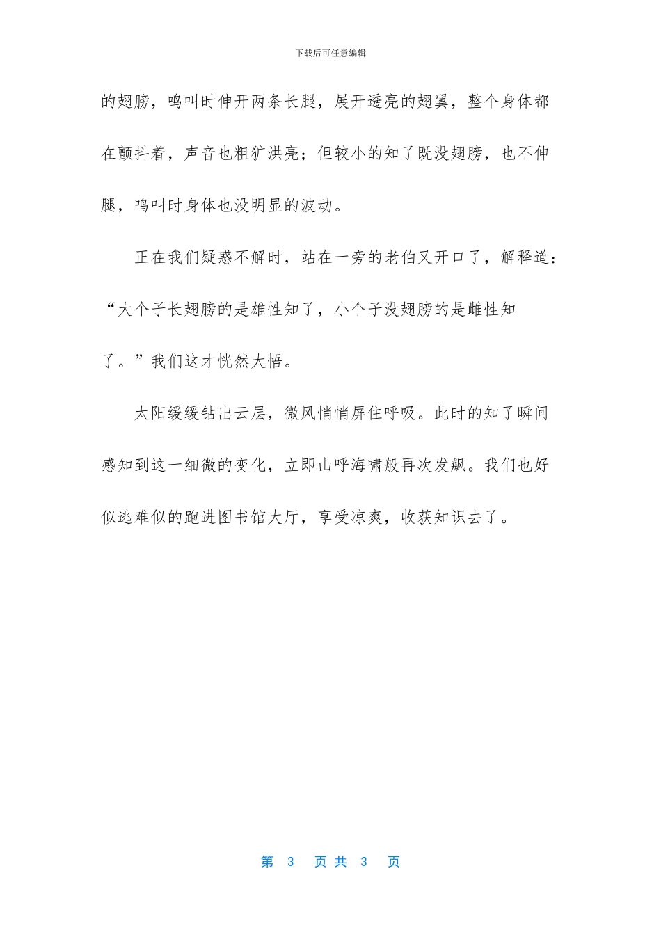 寻找知了小学作文_第3页