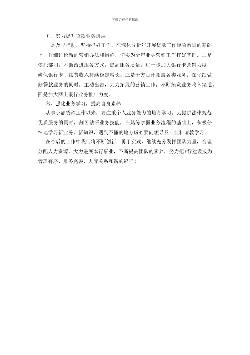 小企业贷款中心工作计划_第2页