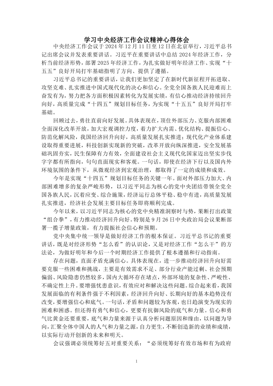 学习2025经济工作会议精神心得体会05_第1页